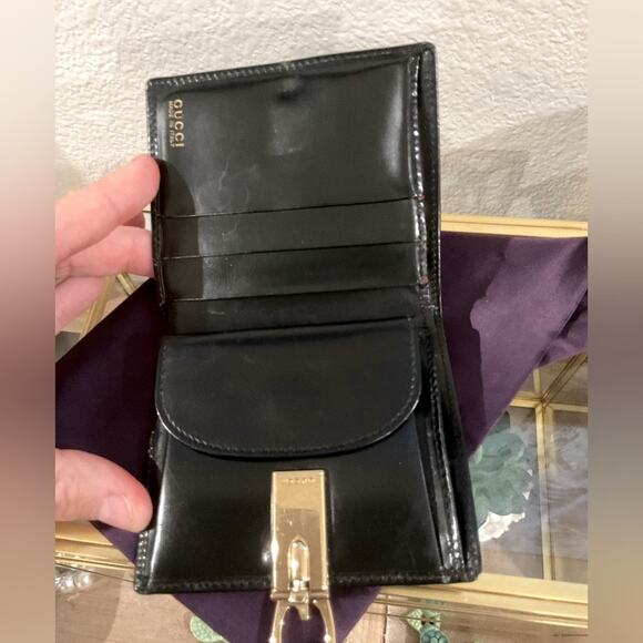 Gucci Black Wallet with Gold Accent - Picture 6 of 12